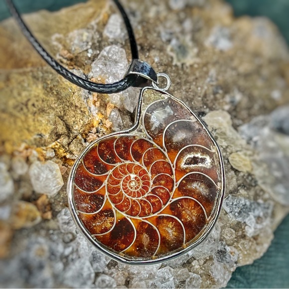 Ammonite Pendent Necklace - Picture 1 of 8